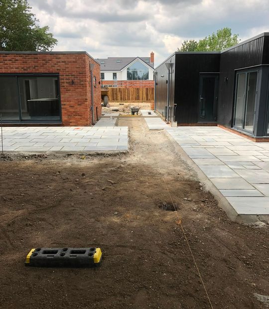 Resin-bound garden pathway