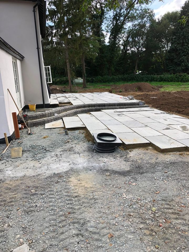 Paved patio project by PL Taylor Landscaping across Essex, Kent and London