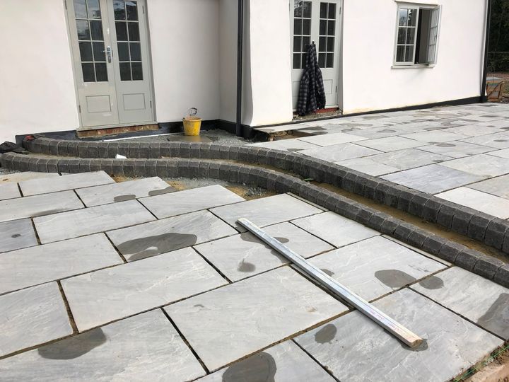 Paved patio project by PL Taylor Landscaping across Essex, Kent and London
