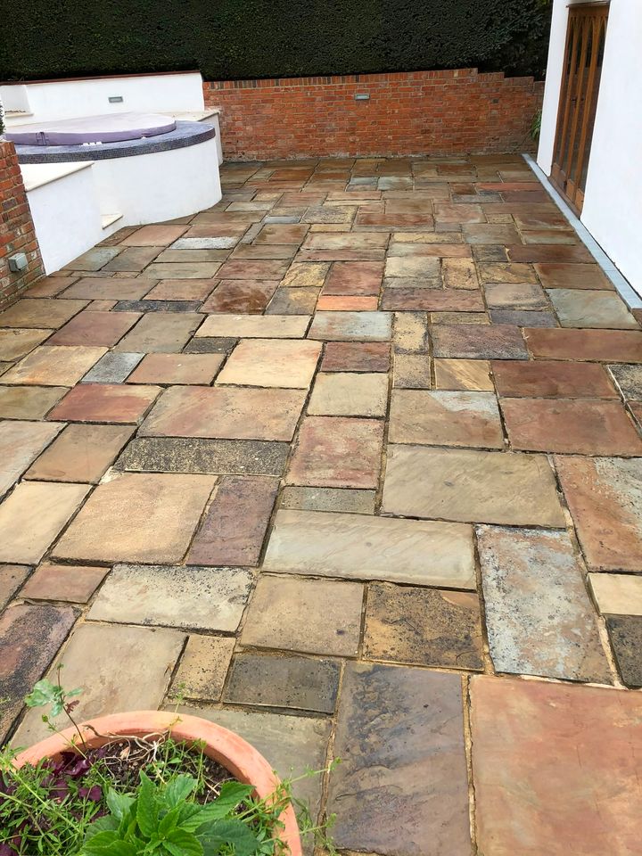 Paved patio project by PL Taylor Landscaping across Essex, Kent and London