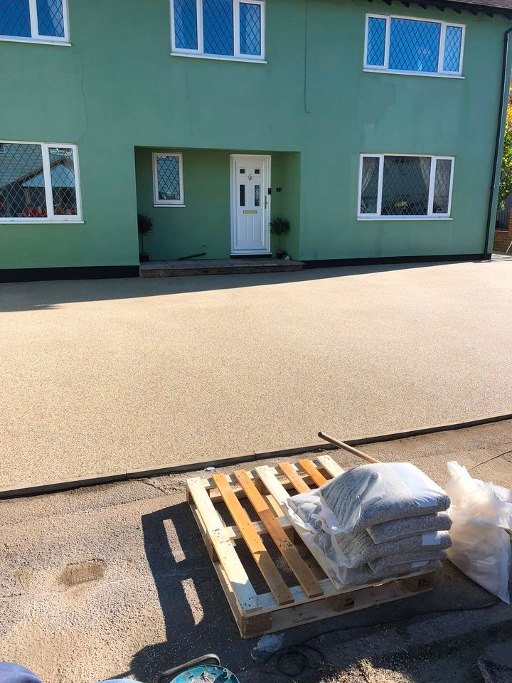 Resin-bound driveway project by PL Taylor Landscaping across Essex, Kent and London