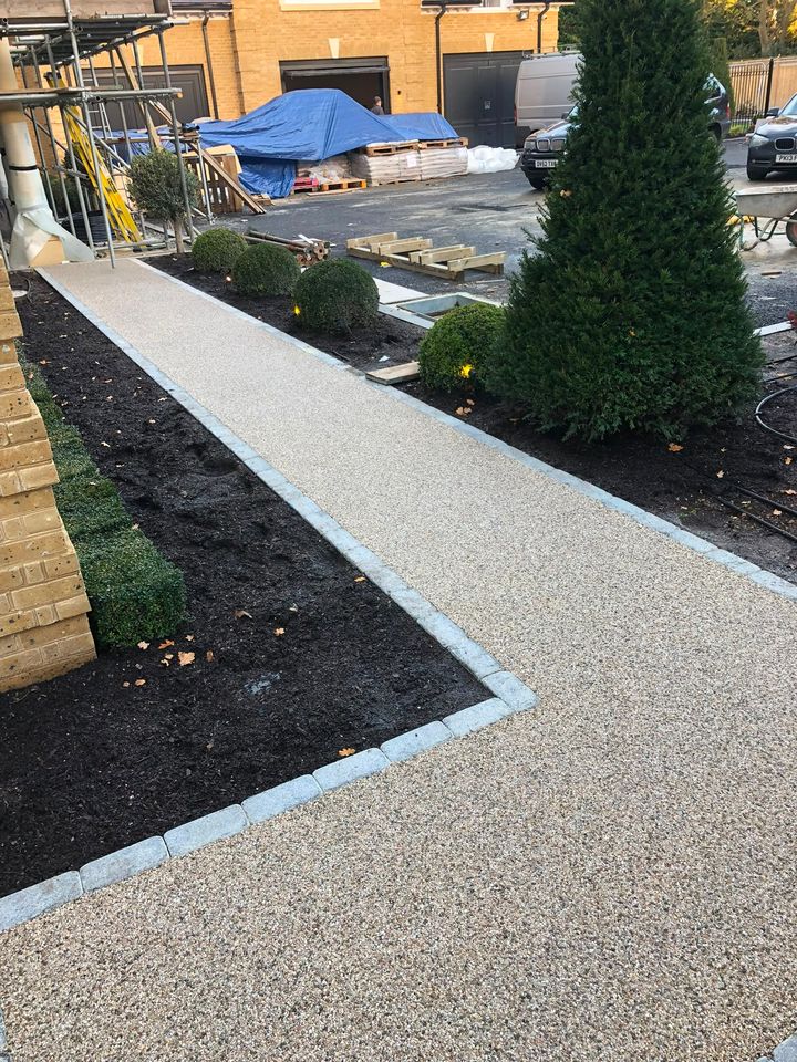 Resin-bound driveway project by PL Taylor Landscaping across Essex, Kent and London