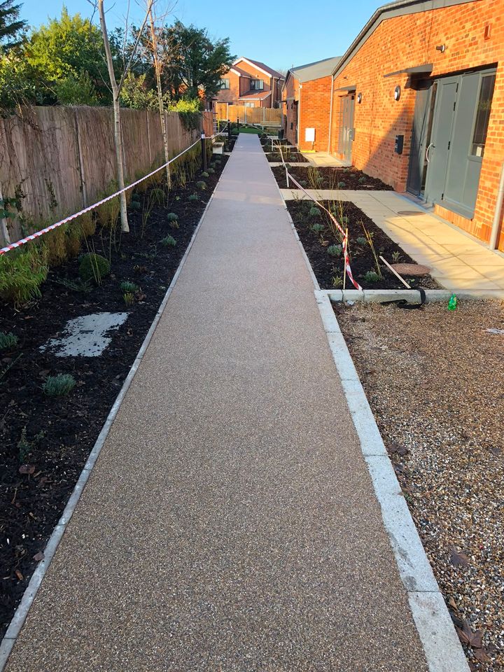 Resin-bound driveway project by PL Taylor Landscaping across Essex, Kent and London