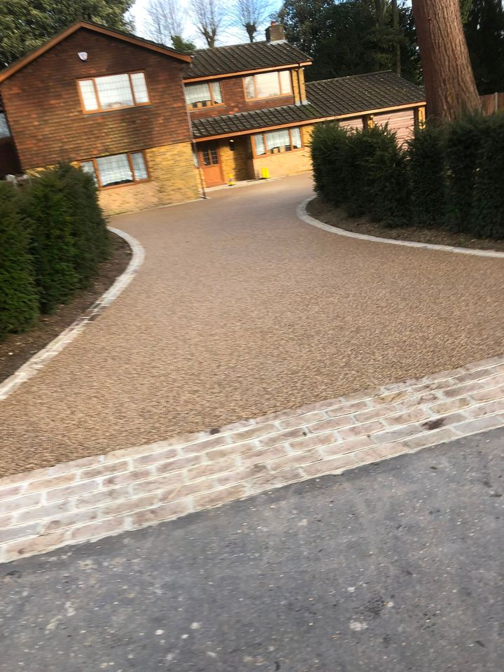 Resin-bound driveway project by PL Taylor Landscaping across Essex, Kent and London