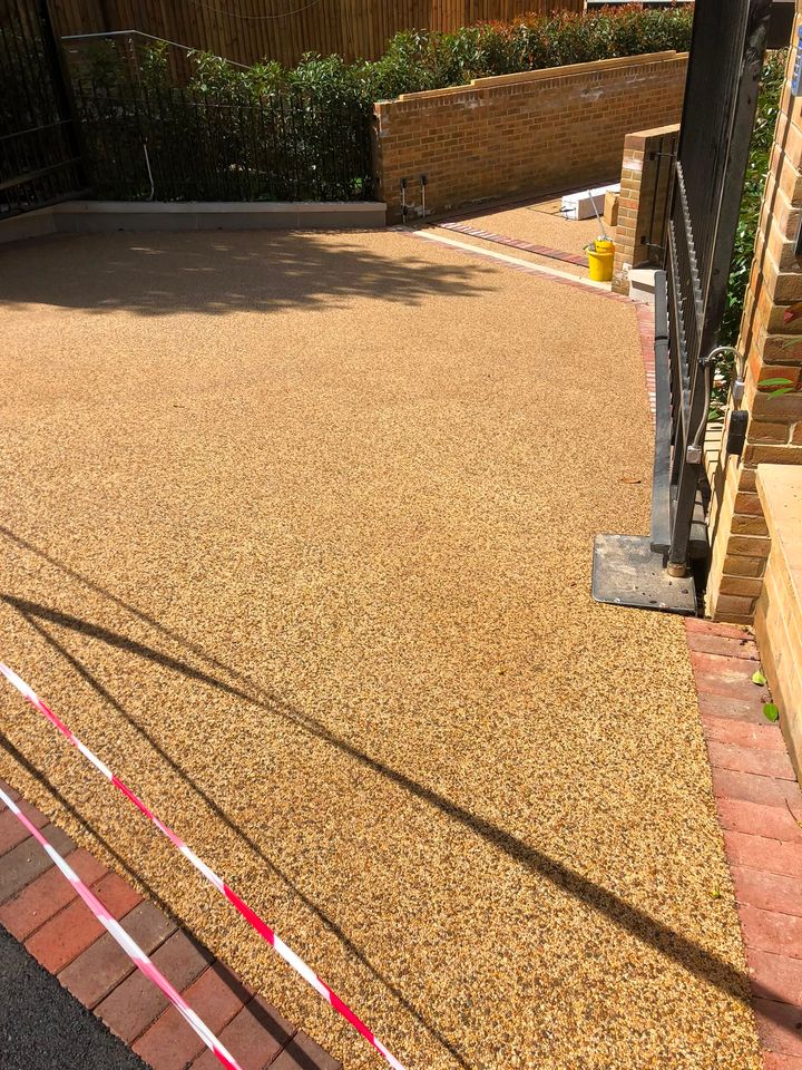 Resin-bound driveway project by PL Taylor Landscaping across Essex, Kent and London