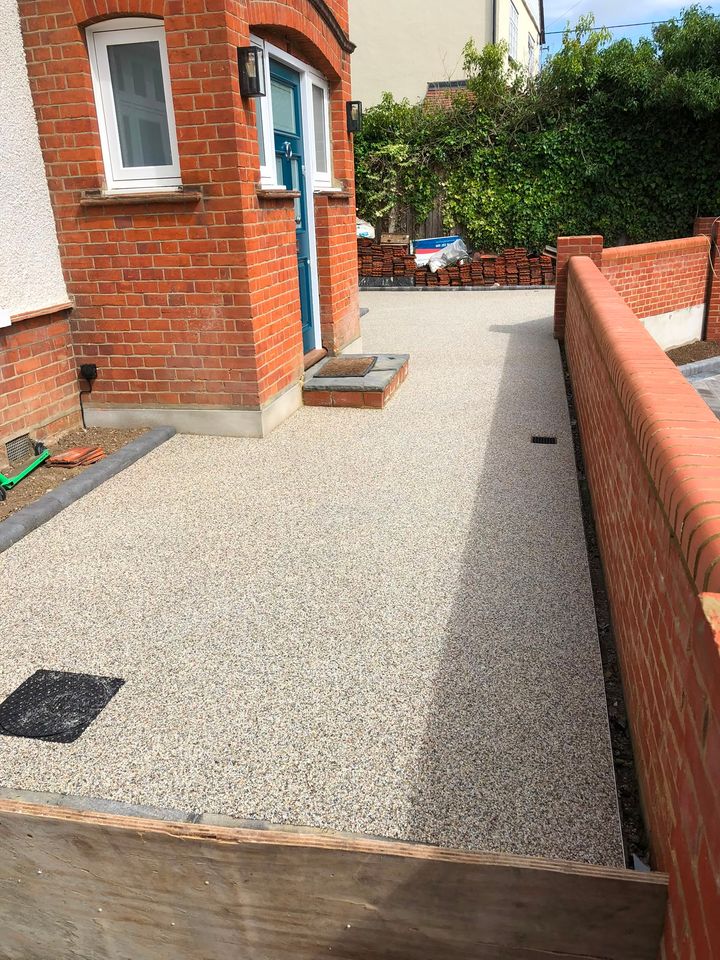 Resin-bound driveway project by PL Taylor Landscaping across Essex, Kent and London