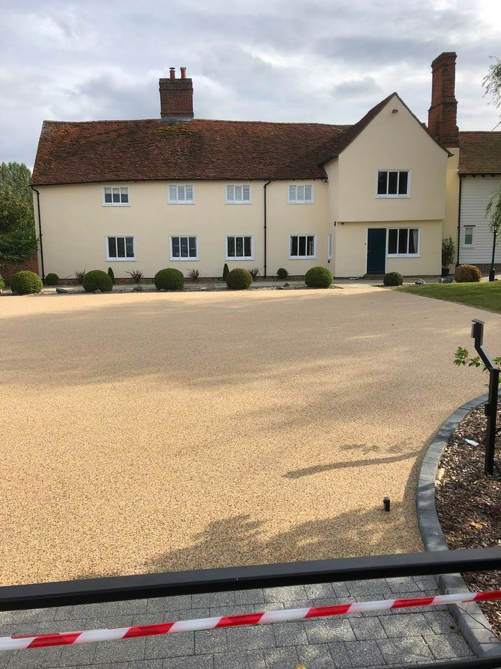 Resin-bound driveway project by PL Taylor Landscaping across Essex, Kent and London