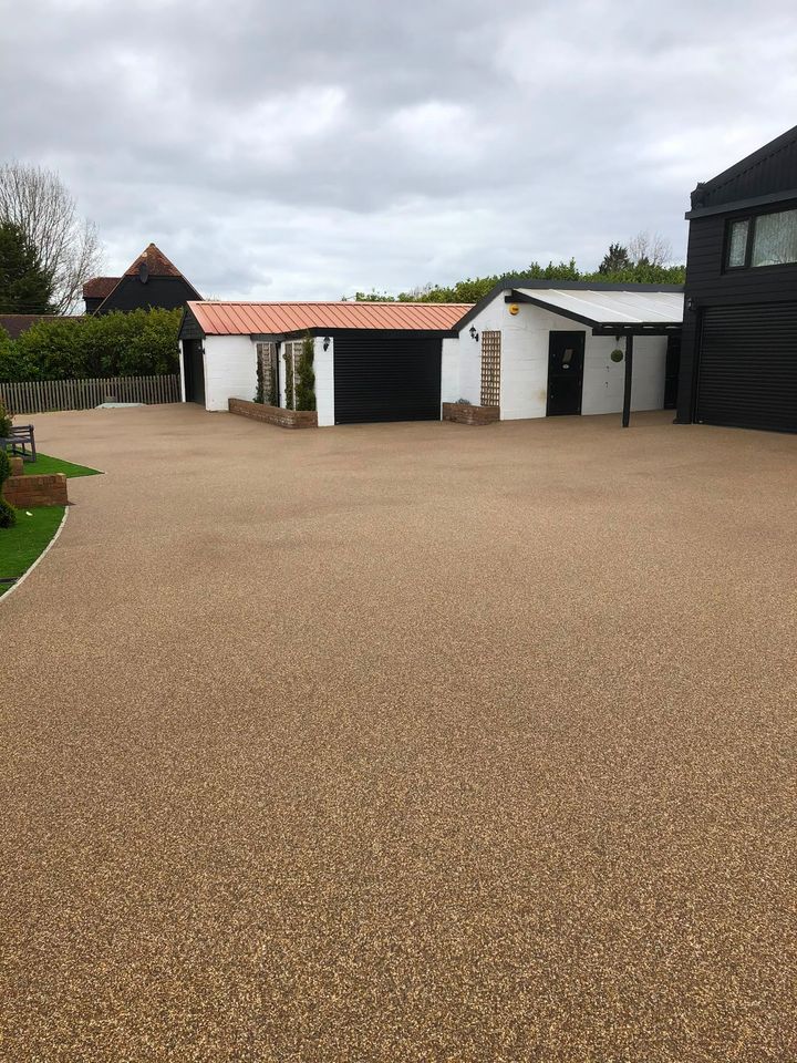 Resin-bound driveway project by PL Taylor Landscaping across Essex, Kent and London