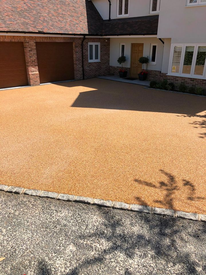 Resin-bound driveway project by PL Taylor Landscaping across Essex, Kent and London