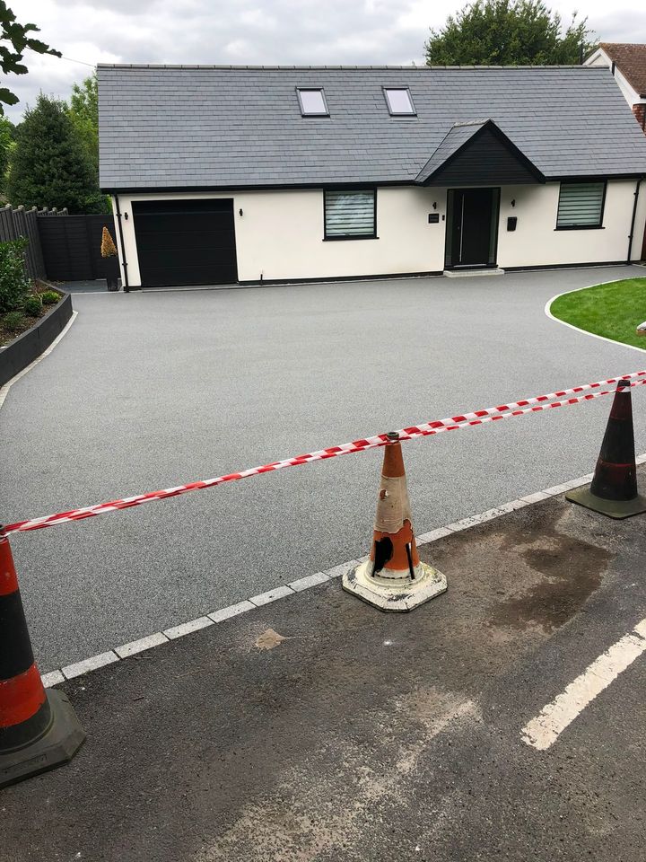 Resin-bound driveway project by PL Taylor Landscaping across Essex, Kent and London