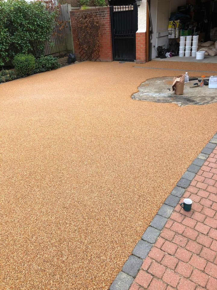 Resin-bound driveway project by PL Taylor Landscaping across Essex, Kent and London