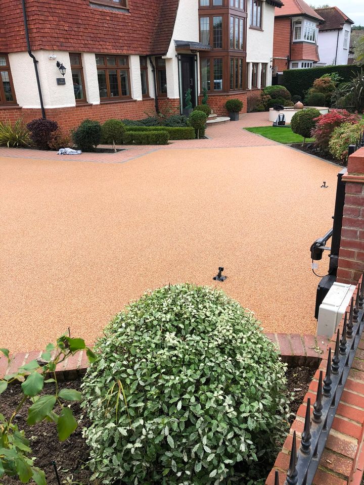 Resin-bound driveway project by PL Taylor Landscaping across Essex, Kent and London