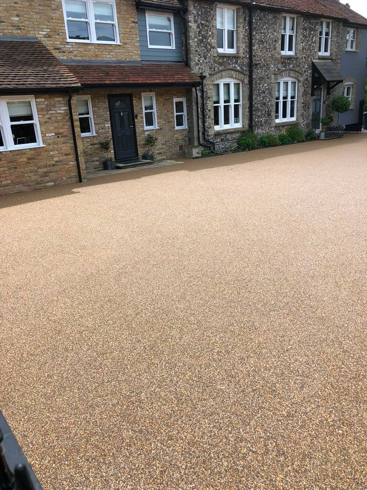 Resin-bound driveway project by PL Taylor Landscaping across Essex, Kent and London