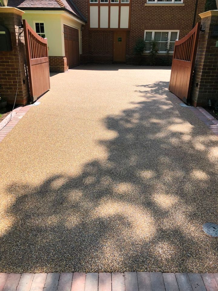 Resin-bound driveway project by PL Taylor Landscaping across Essex, Kent and London