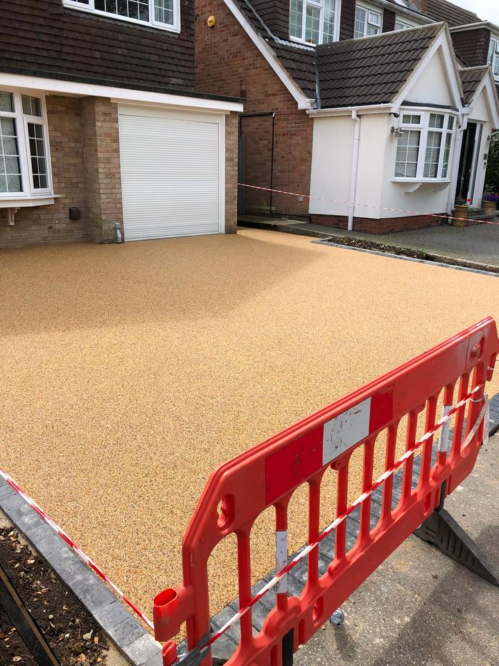 Resin-bound driveway project by PL Taylor Landscaping across Essex, Kent and London