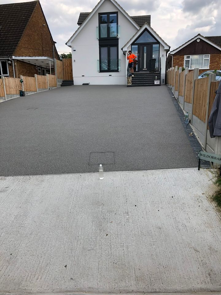 Resin-bound driveway project by PL Taylor Landscaping across Essex, Kent and London
