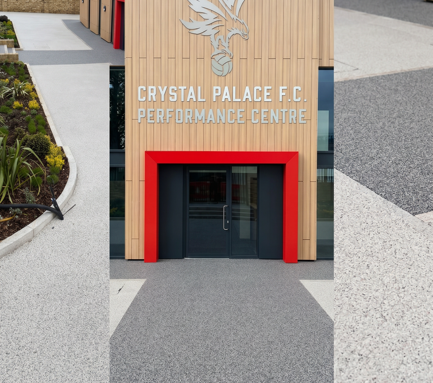A large-scale commercial landscaping and resin surfacing project